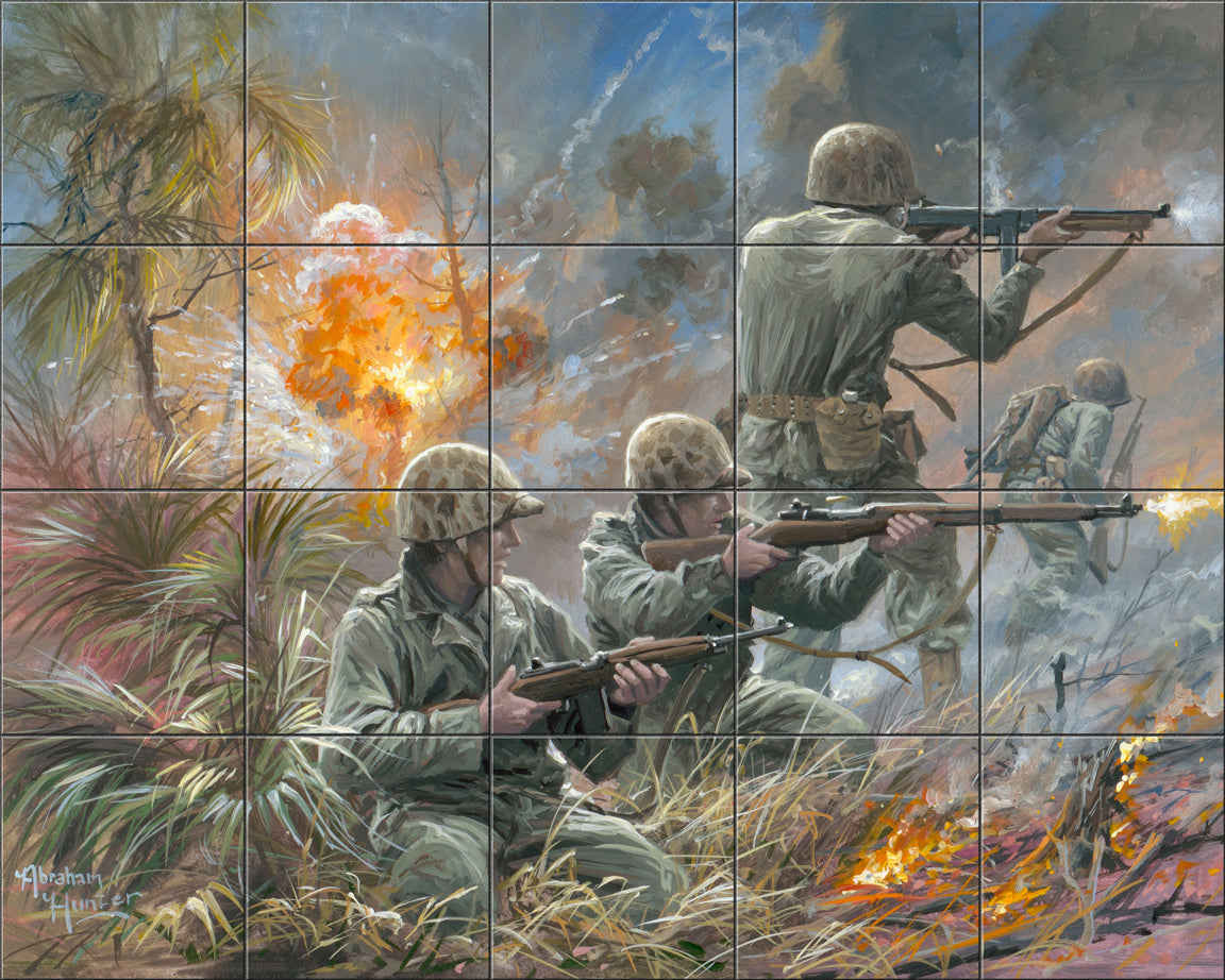 Battle of Okinawa By Abraham Hunter - Landscape