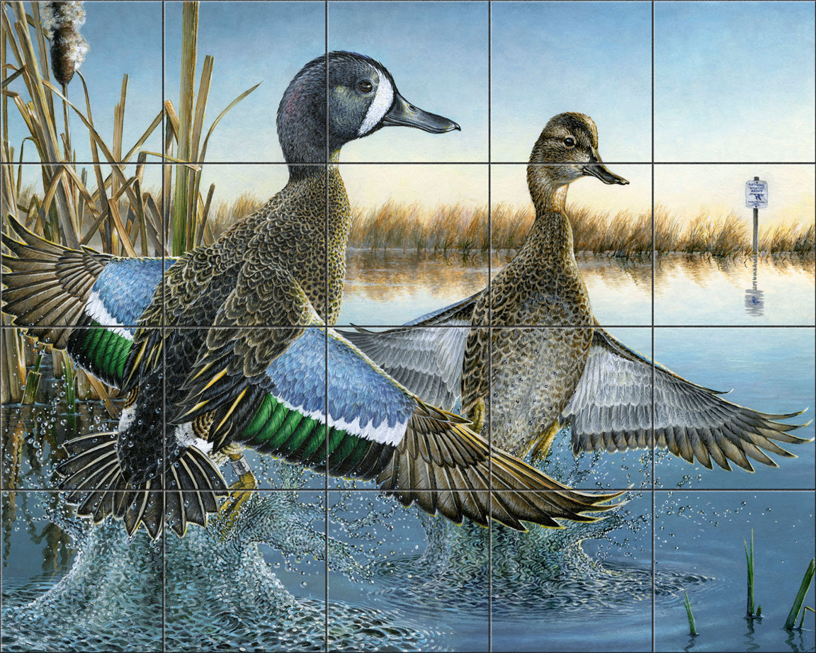 Bluewing Takeoff By Abraham Hunter - Landscape