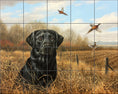 Load image into Gallery viewer, Black Lab & Pheasants By Abraham Hunter - Landscape
