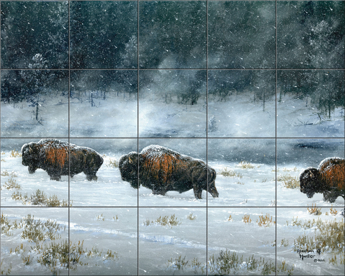 Firehole River Blizzard By Abraham Hunter - Landscape