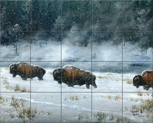 Firehole River Blizzard By Abraham Hunter - Landscape
