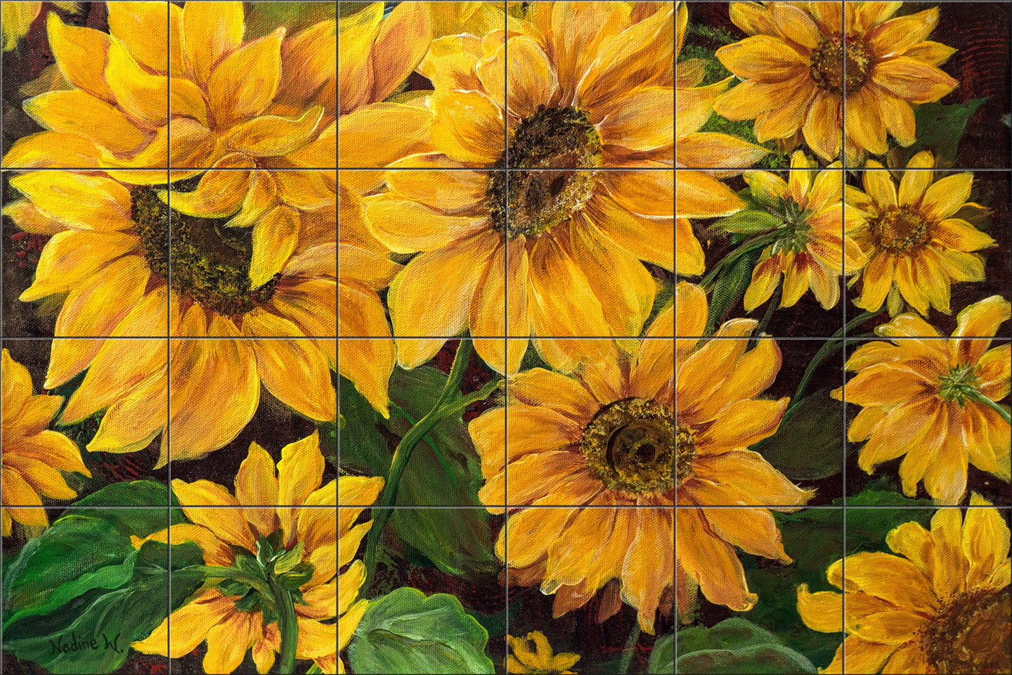 Sunflowers By Nadine Warner - Landscape