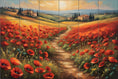 Load image into Gallery viewer, Tuscan Poppies Valley By Aurora Imogen - Landscape

