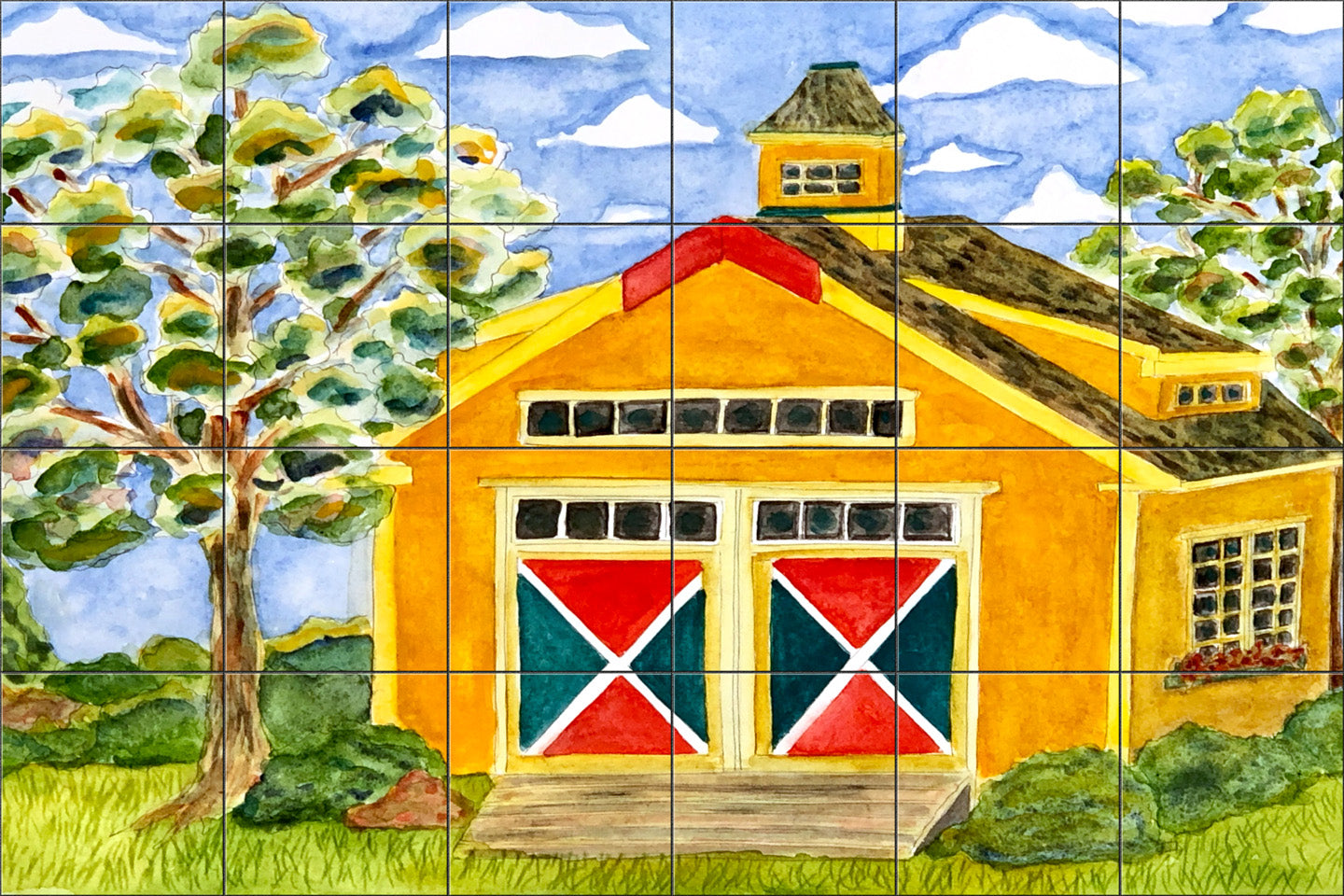 Yellow Barn By Becki Thomas - Landscape