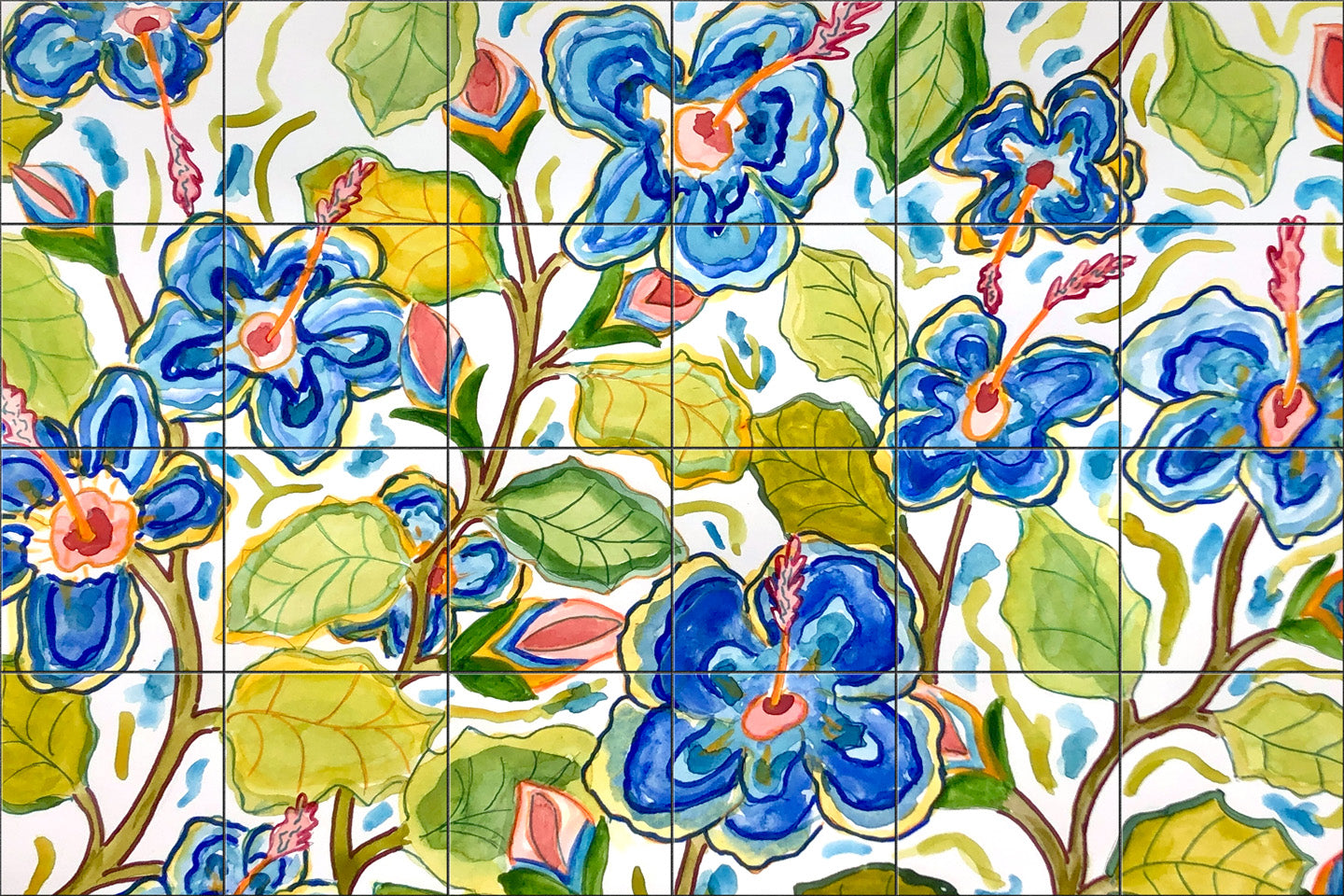 Master Blue Hibiscus By Becki Thomas - Landscape
