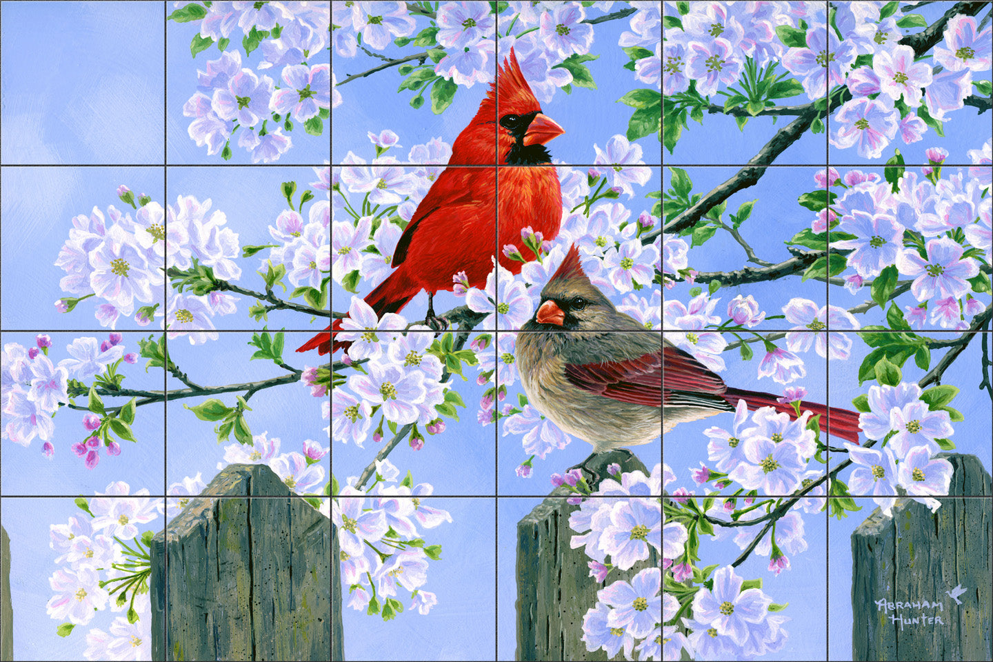 Glorious Morning - Cardinals By Abraham Hunter - Landscape