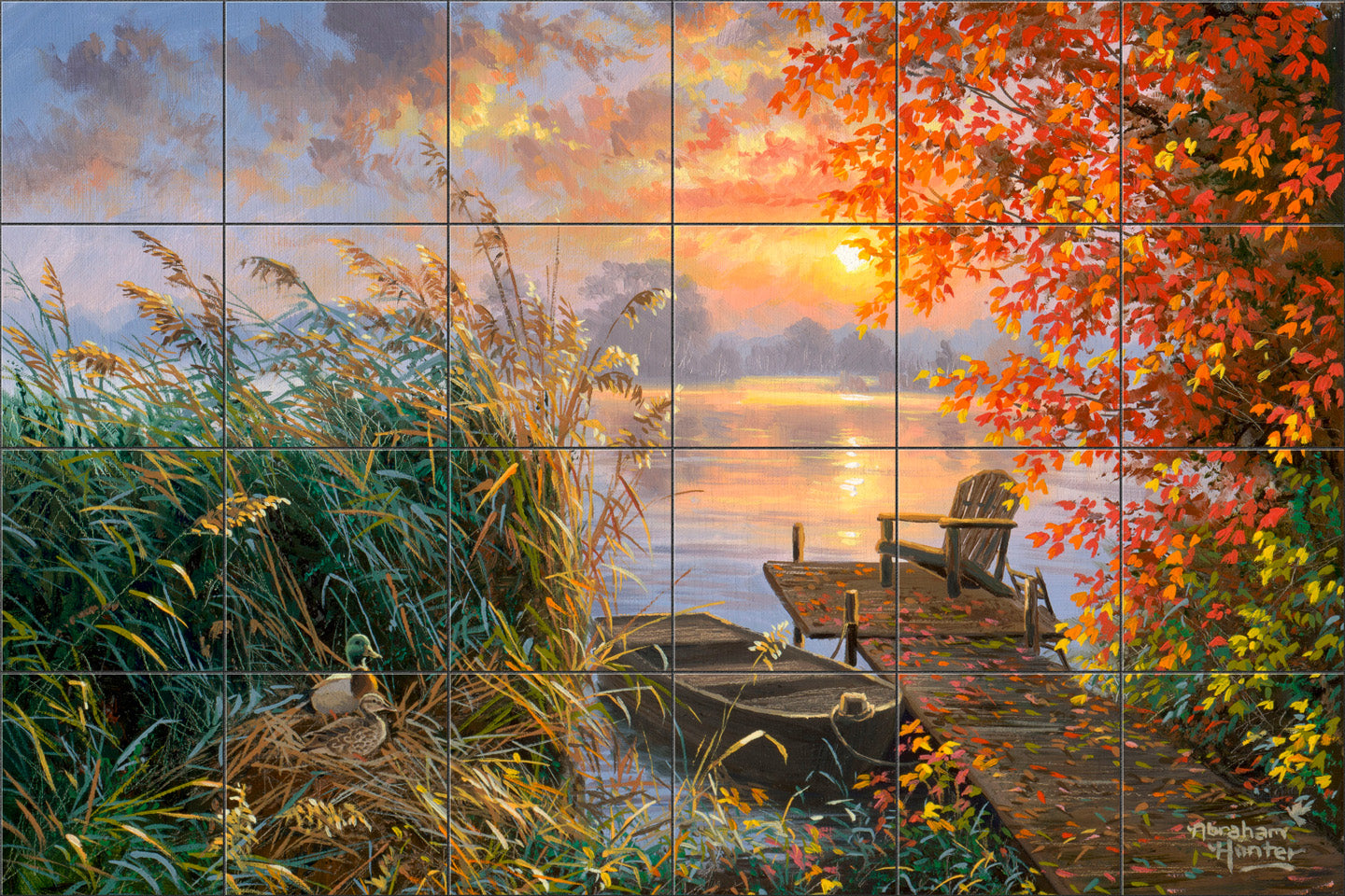 Lakeside Rest By Abraham Hunter - Landscape
