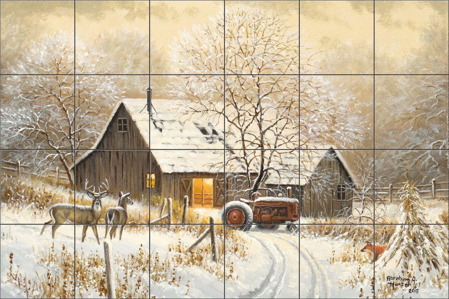 Winter Visitors By Abraham Hunter - Landscape