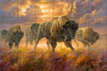 Load image into Gallery viewer, Running Buffalo By Abraham Hunter- Landscape
