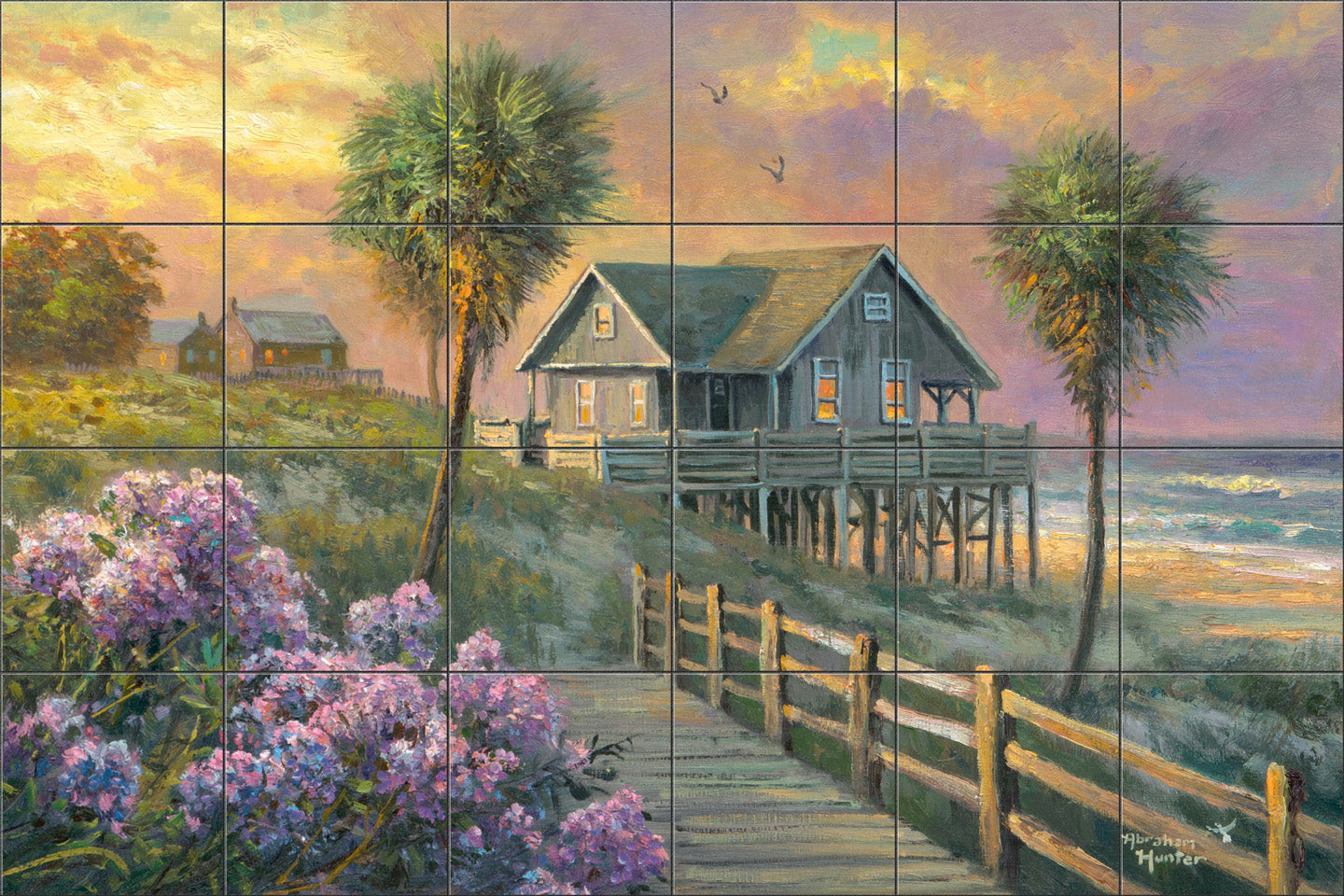 Hydrangea Boardwalk By Abraham Hunter - Landscape
