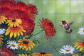 Load image into Gallery viewer, Hummingbird and Flowers By Abraham Hunter - Landscape
