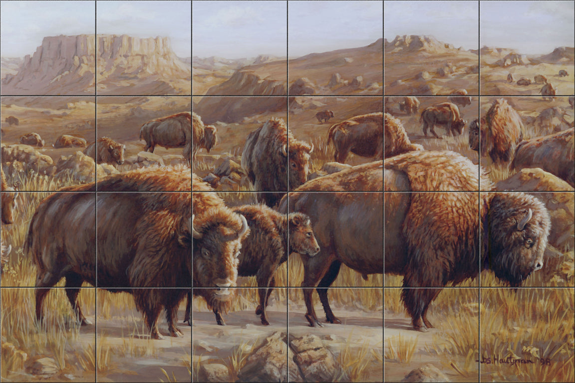 Buffalo Herd By The Hautman Brothers - Landscape