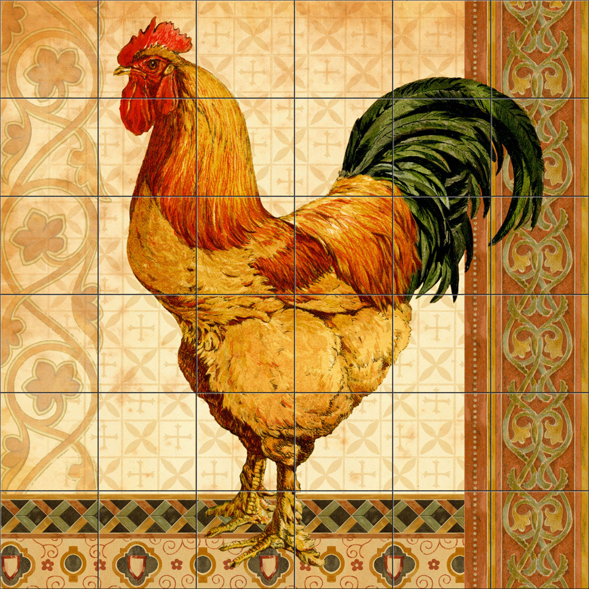 Rooster One By Tina Higgins - Square