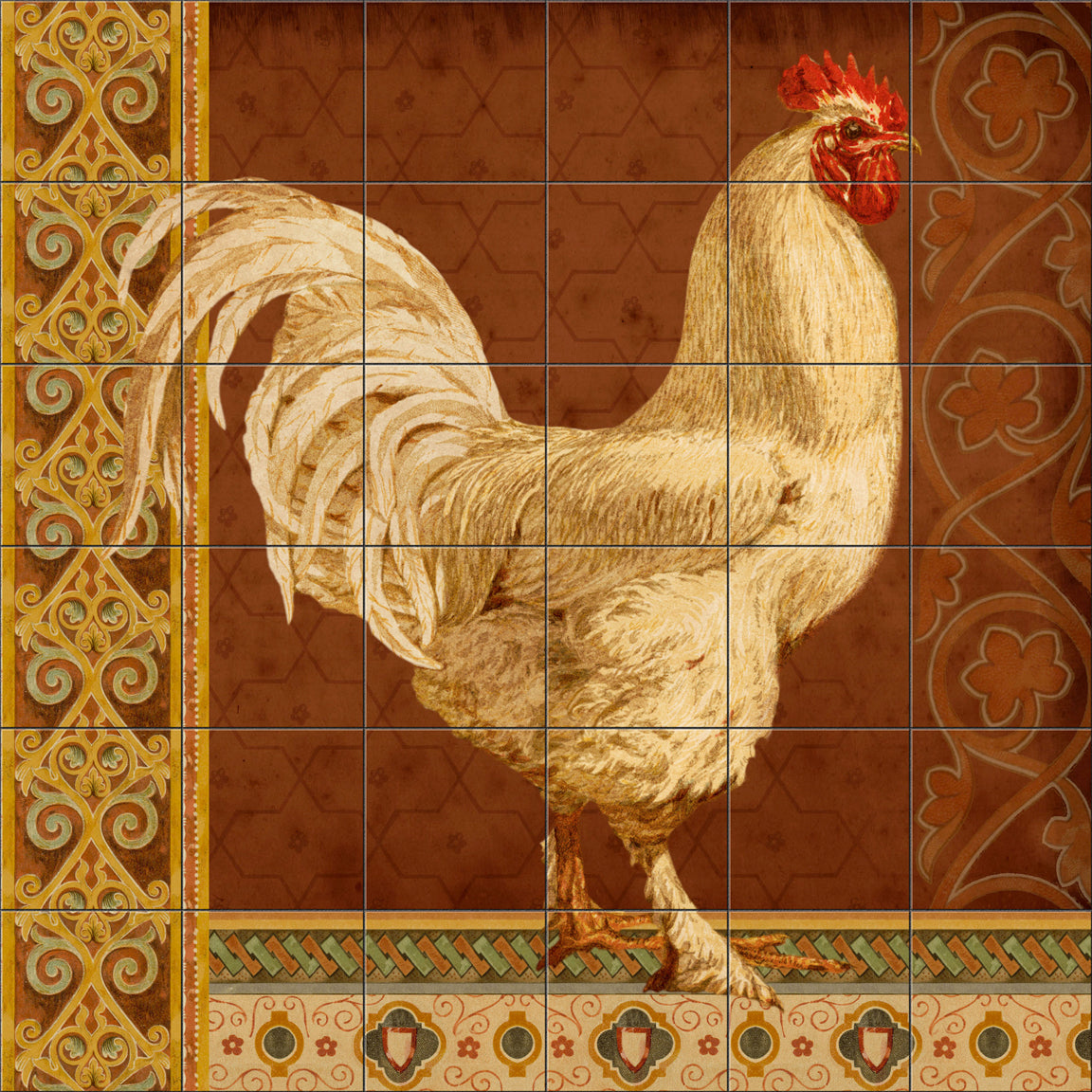 Rooster Two By Tina Higgins - Square