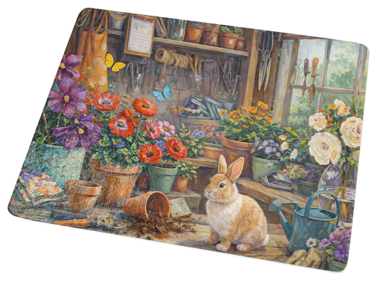Cottage Bloom Bunny Cutting Board