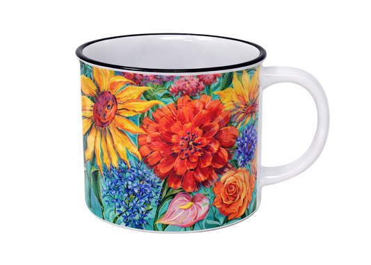 Sunflower and Dahlia Mug