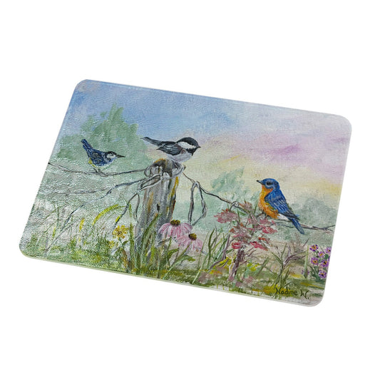 Birds on a Fence by Nadine Warner - Cutting Boards