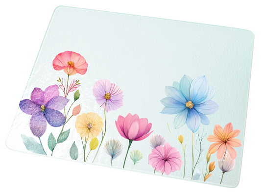 Watercolor Wildflowers Cutting Boards