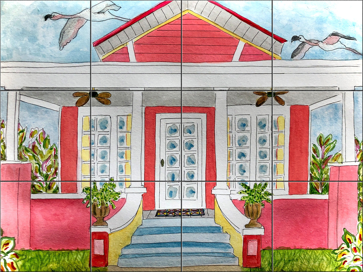 Flamingo Flyby By Becki Thomas - Landscape