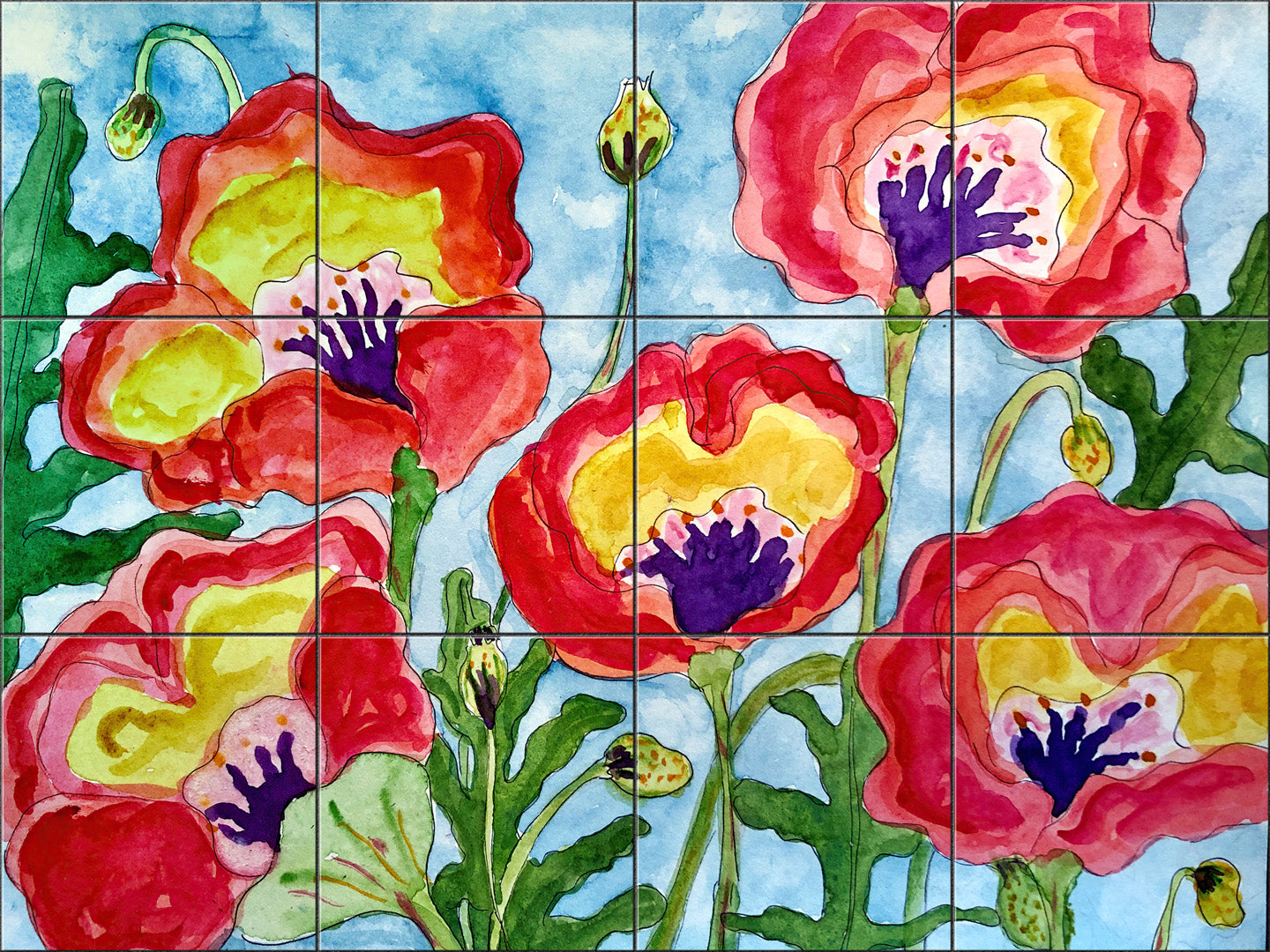 Poppies By Becki Thomas - Landscape