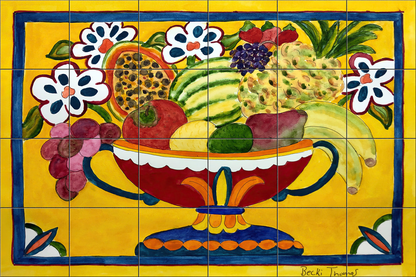 Mexican Fruit Bowl By Becki Thomas - Landscape